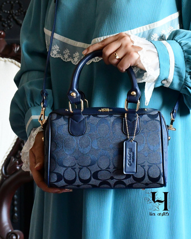 کیف کوچ صندوقی پارچه ای سرمه ای کد ۲۰۳