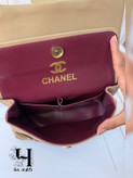 کیف شنل گل برجسته چرمی کرم کد ۱۲۶۹