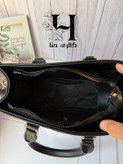 کیف کوچ سرمهای برجسته با آویز آلبالو